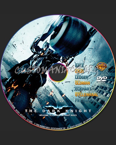 The Dark Knight dvd label