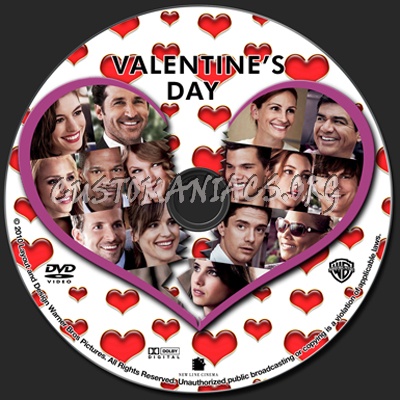 Valentine's Day dvd label