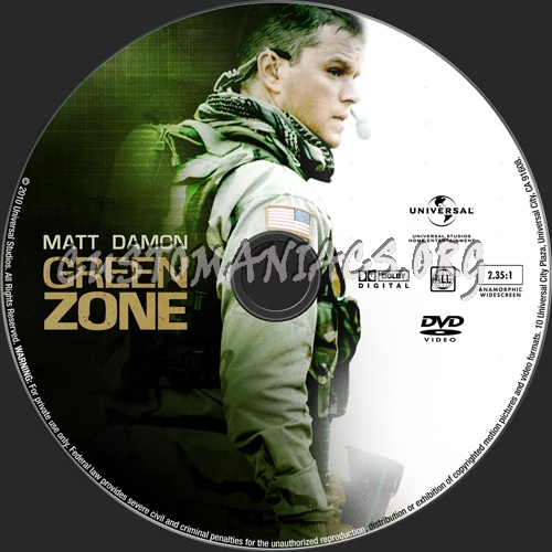 Green Zone dvd label