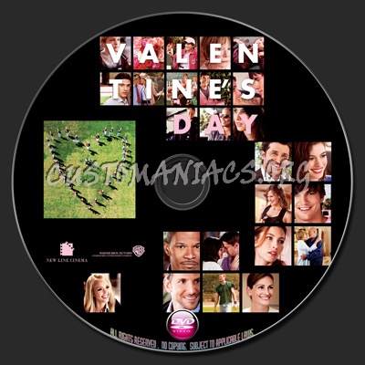 Valentine's Day dvd label