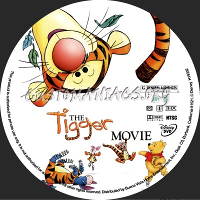 The Tigger Movie dvd label