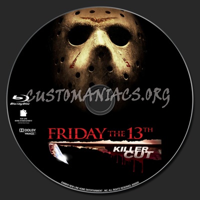 Friday The 13th Killer Cut blu-ray label