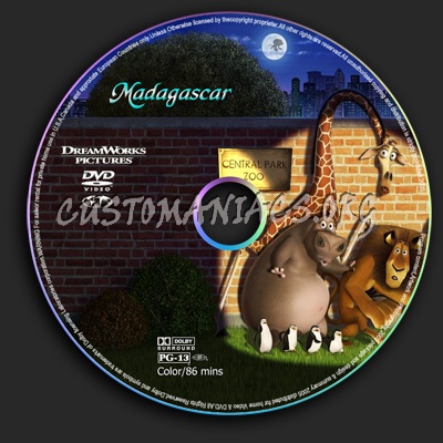 Madagascar dvd label