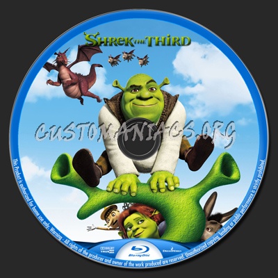 Shrek the Third blu-ray label