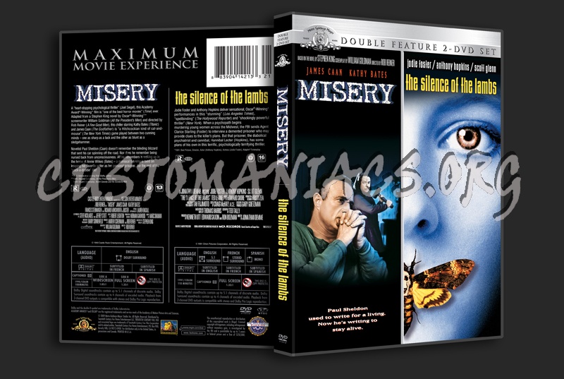 Misery / The Silence of the Lambs dvd cover