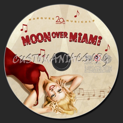 Moon over Miami dvd label