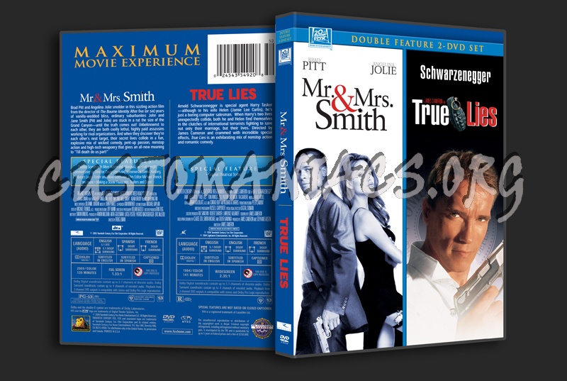 Mr & Mrs Smith / True Lies dvd cover