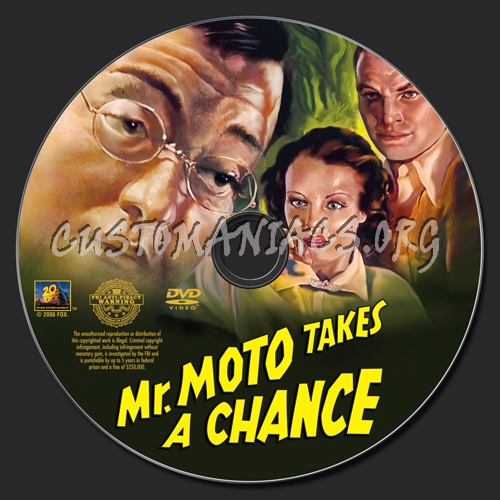 Mr Moto Takes a Chance dvd label