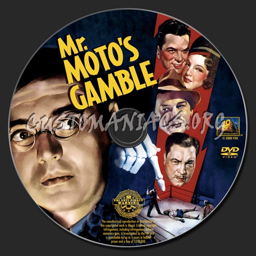 Mr Moto's Gamble dvd label