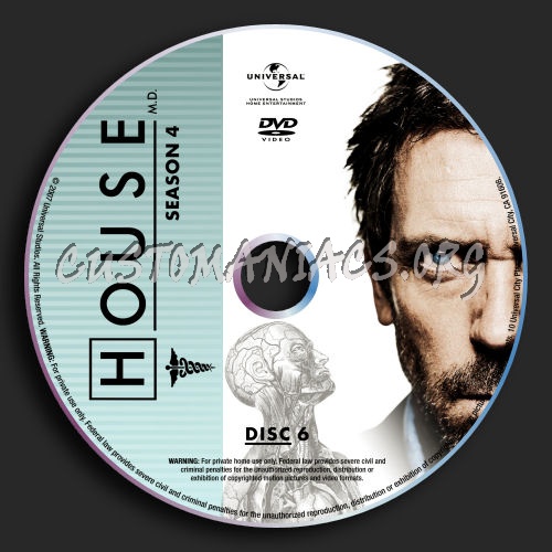 House : Season 4 dvd label