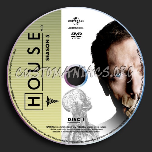 House : Season 5 dvd label