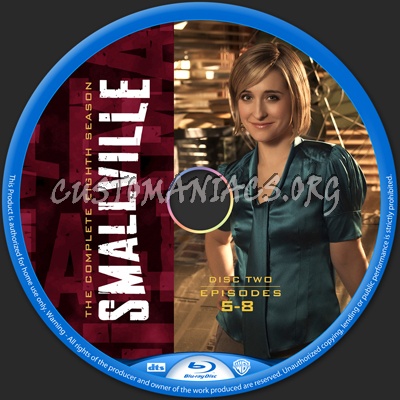 Smallville Season 8 blu-ray label