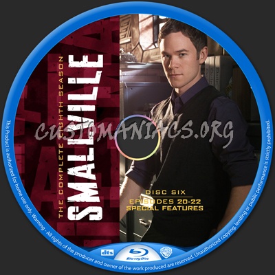 Smallville Season 8 blu-ray label