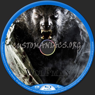 The Wolfman blu-ray label