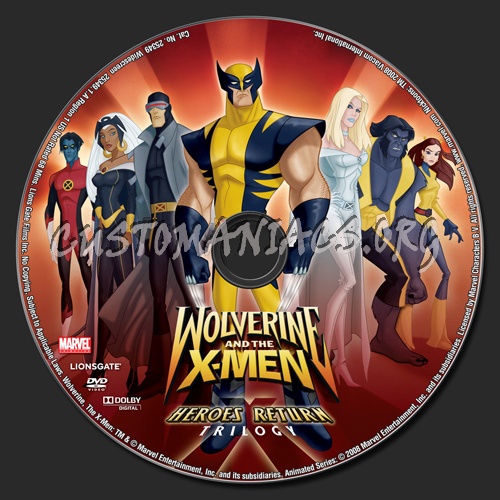 Wolverine and the X-Men Heroes Return Trilogy Volume 1 dvd label