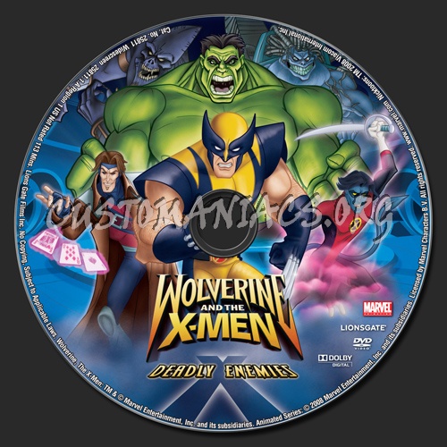 Wolverine and the X-Men Deadly Enemies Volume 2 dvd label