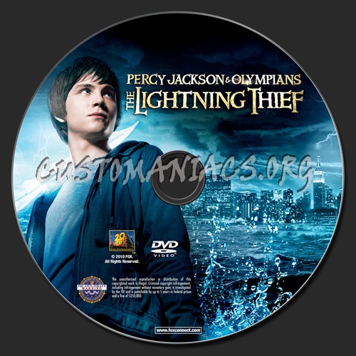 Percy Jackson & the Olympians: The Lightning Thief dvd label