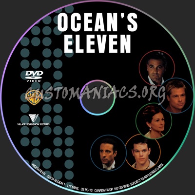 Ocean's 11 dvd label