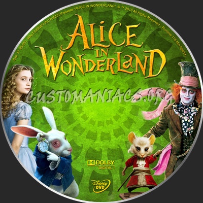 Alice in Wonderland dvd label