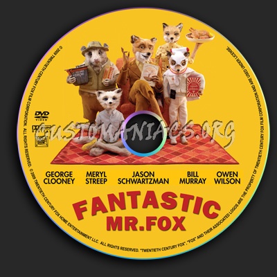 Fantastic Mr. Fox dvd label