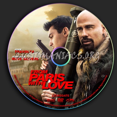 From Paris With Love dvd label