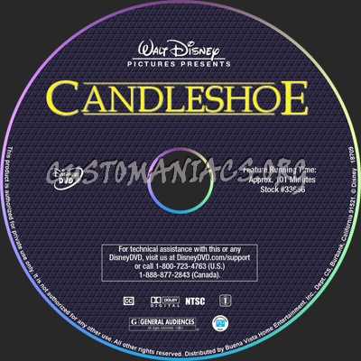 Candleshoe dvd label