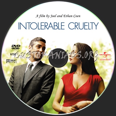 Intolerable Cruelty dvd label