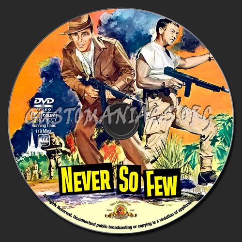 Never So Few dvd label