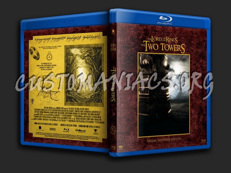 The Lord of the Rings: The Two Towers Special Extended Edition blu-ray cover