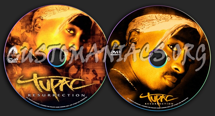 Tupac resurrection dvd label