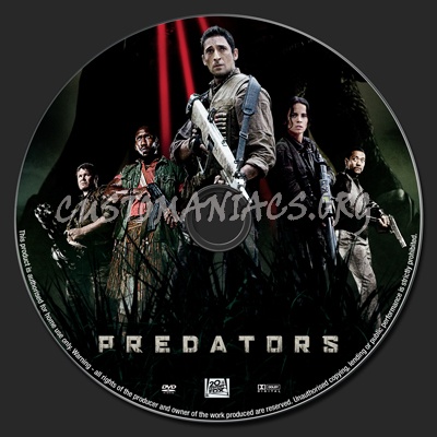 Predators dvd label