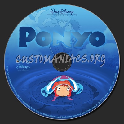 Ponyo blu-ray label