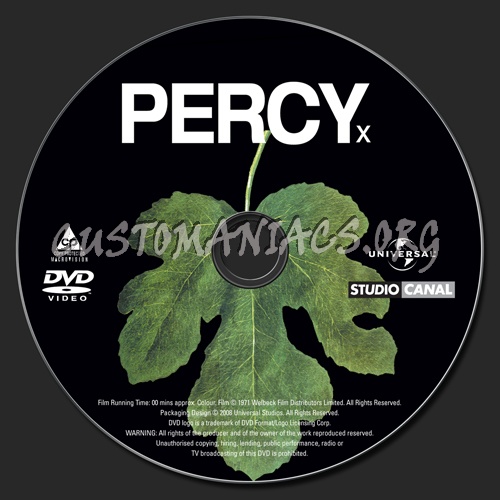 Percy X dvd label