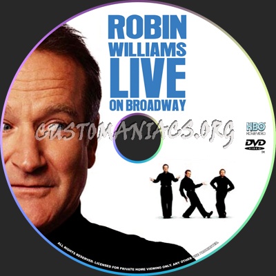 Robin Williams Live on Broadway dvd label