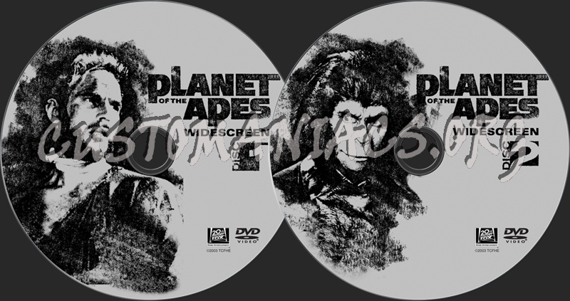 Planet of the Apes (1968) dvd label