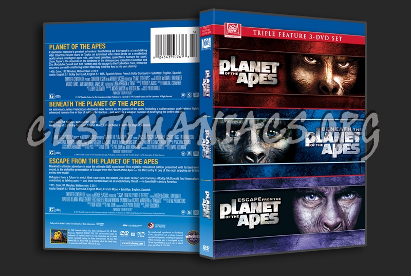 Planet of the Apes Trilogy dvd cover