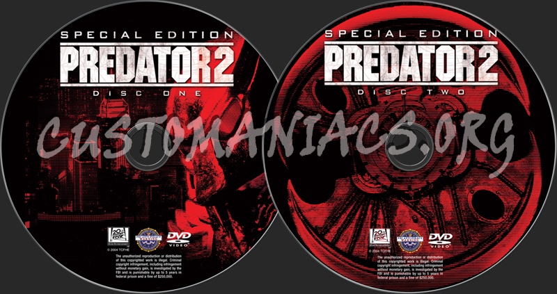 Predator 2 dvd label