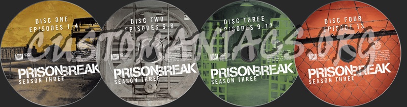 Prison Break Season 3 dvd label