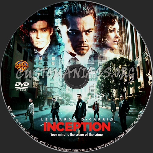 Inception dvd label