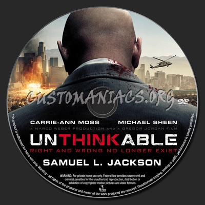 Unthinkable dvd label