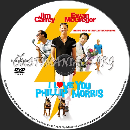 I Love You Phillip Morris dvd label