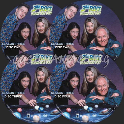 3rd Rock From The Sun - Season 3 dvd label