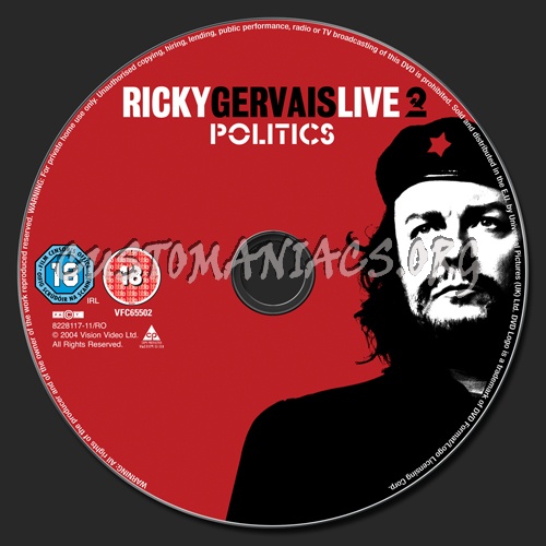 Ricky Gervais Live Politics dvd label