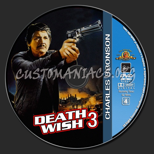 Charles Bronson Collection - Death Wish 3 dvd label - DVD Covers ...