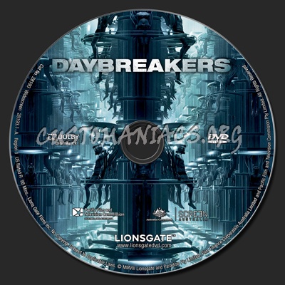 Daybreakers dvd label