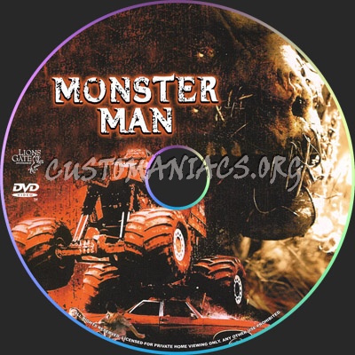 Monsterman dvd label