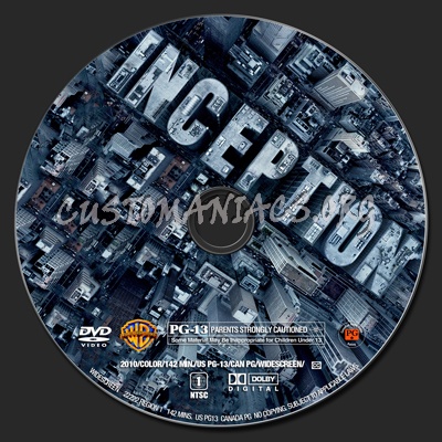 Inception dvd label