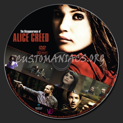 The Disappearance of Alice Creed dvd label