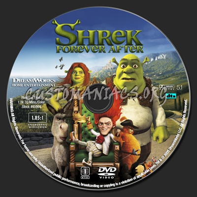 Shrek Forever After dvd label