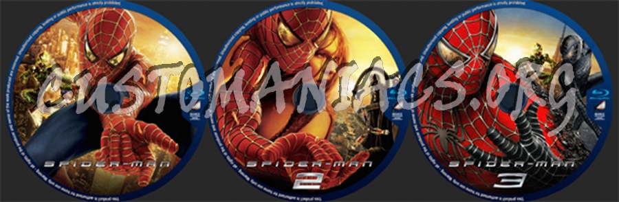 Spider-Man 1-3 blu-ray label